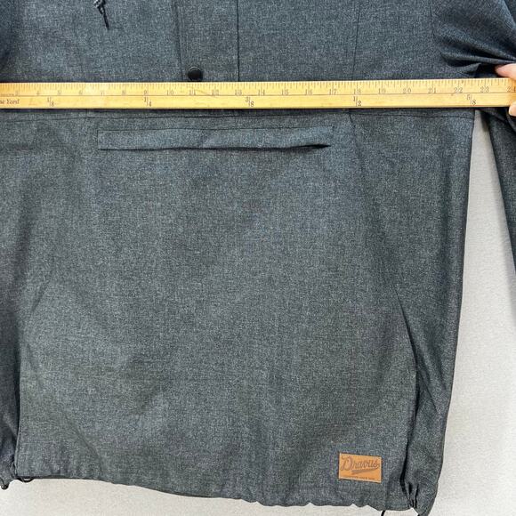Dravus Heading Nowhere Jacket Men's L Grey Quarter Snap Hooded Anorak Coat EUC - Picture 13 of 15